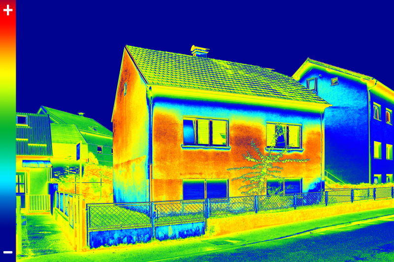 Thermografisches Bild eines Hauses